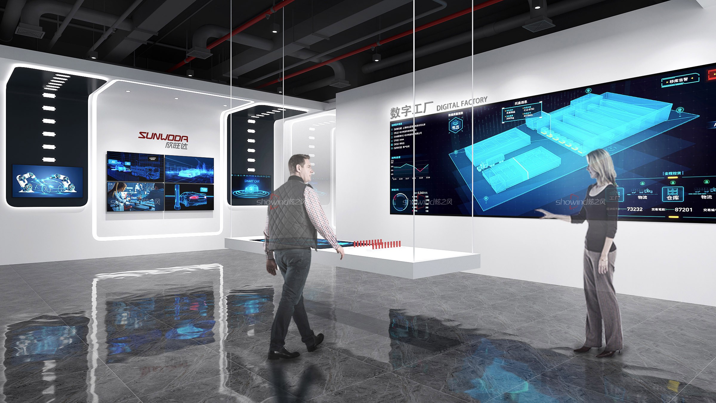 鋰離子電池行業(yè)展廳案例——欣旺達(dá)企業(yè)展廳